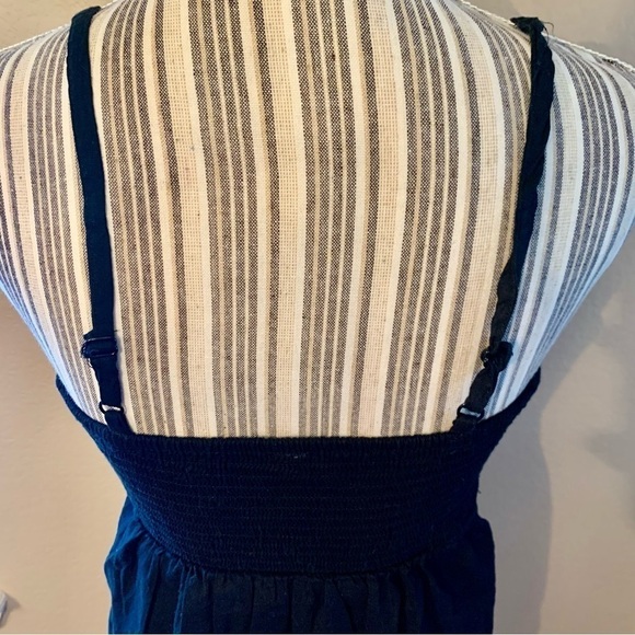 Old Navy Tank Top XS Black Adjustable Spaghetti Straps Wrapped Tie at Chest - Picture 10 of 12